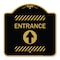 Signmission Flex Post Entrance with Straight Ahead Arrow Decal Only for Flex Paddle, Black & Gold, BG-1818-23957 A-DES-BG-1818-23957 - alternate 1